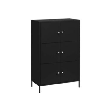 BreeBe Black Steel Free Standing Storage Cabinet. View a larger version of this product image.