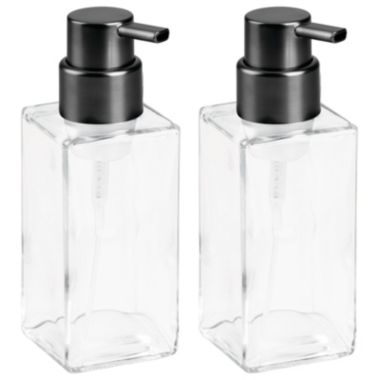 mDesign Glass Refillable Foaming Soap Pump, 2 Pack. View a larger version of this product image.
