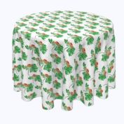 Fabric Textile Products, Inc. Round Tablecloth, 100% Polyester, 70" Round, Rowan Tree Silhouettes