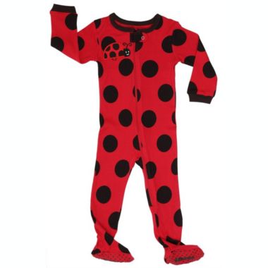 Elowel Baby Girls Footed Polka Dot Pajama Sleeper 100% Cotton (Size 6M-5Years). View a larger version of this product image.
