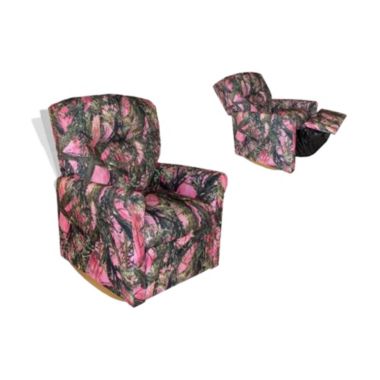 Dozydotes Contemporary Child Rocker Recliner - Pink True Timber MC2 DZD11825. View a larger version of this product image.