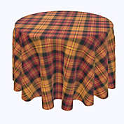 Fabric Textile Products, Inc. Round Tablecloth, 100% Polyester, 70" Round, Plaid, Fall Harvest