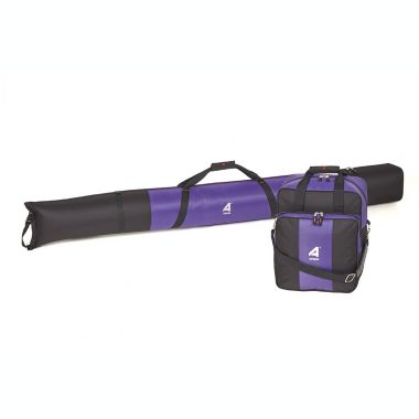 Athalon Deluxe Two-Piece Ski & Boot Bag Combo Black/purple. View a larger version of this product image.