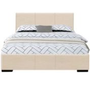 Camden Isle Home Decorative Abbey Platform Bed, Beige, Queen
