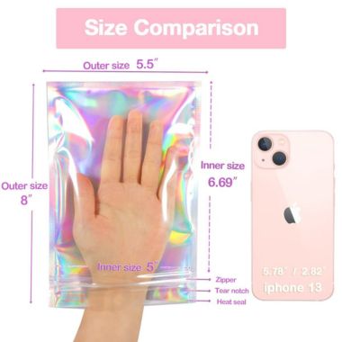 Jydoba Smell Proof Bags & Resealable Foil Pouch Bag [100 PCS ] Great for Party Favor - 5.5"x8". View a larger version of this product image.