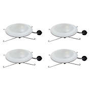 Contemporary Home Living Pack of 4 White Integrated LED Recessed Can Mounted Disk Lights 7.5"