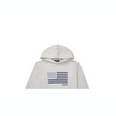 Ralph Lauren Big Boy's Embroidered Terry Cotton Hoodie Gray Size S. View a larger version of this product image.