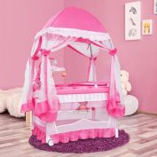 Kitcheniva Portable Baby Playpen Crib Cradle Bassinet Changing Pad Mosquito Net Toys w Bag
