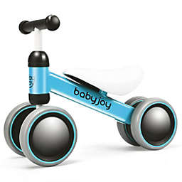 Slickblue 4 Wheels No-Pedal Baby Balance Bike-Blue
