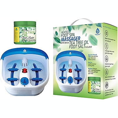 Pursonic Foot Spa Massager with Vibrating Bubbles & Tea Tree Oil Foot Salt Scrub with Epsom Salt 10oz Gift Set, Melts Away Stress and Revitalizes Tired Feet (Heating Function). View a larger version of this product image.