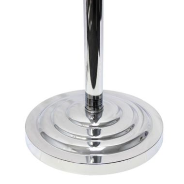 Elegant Designs Home Decorative Contemporary Romantic Cascading Crystal and Chrome Floor Lamp with Drum Shade - Gray. View a larger version of this product image.