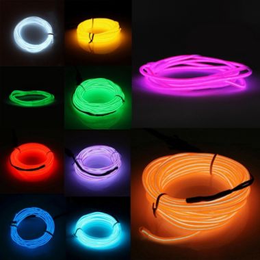 Perfect Holiday Modern Decorative Wearable 3ft 1M Neon String Battery Light - Green. View a larger version of this product image.