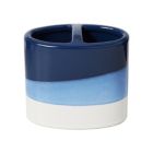 Alternate image 3 for SKL Home Saturday Knight Ltd Alanya Fluid Wave Inspired Appearance Toothbrush Holder - 4.31x2.37x4.58, Blue