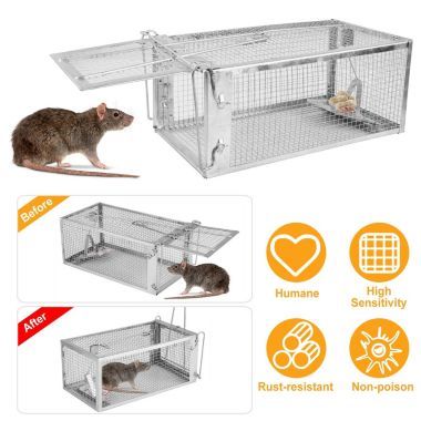 Eggracks By Global Phoenix Rat Trap Cage Humane Live Rodent Trap Cage Galvanized Iron. View a larger version of this product image.