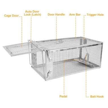 Eggracks By Global Phoenix Rat Trap Cage Humane Live Rodent Trap Cage Galvanized Iron. View a larger version of this product image.