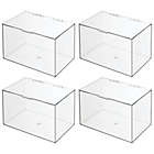 Alternate image 0 for mDesign Plastic Bathroom Stackable Storage Container Box with Lid - Clear