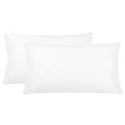 PiccoCasa Pillowcases Set of 2, Super Soft Cotton Bed Pillow Covers with Zipper Closure, Hotel Bedroom Solid Pillow Sham Standard 20