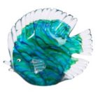 Alternate image 0 for Beachcombers Blue and Green Swirled Tropical Fish Glass Art Display 5.5 Inch
