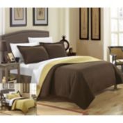 Chic Home Lugano Teresa Reversible Modern Design Bed In A Bag 7 Pieces Quilt Set - King 106x90, Gold