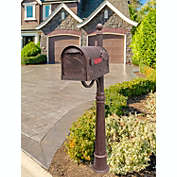 Special Lite Products Hummingbird Curbside Mailbox with Ashland Mailbox Post Unit - Copper