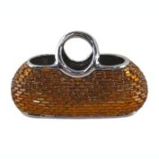 Dolce Mela Decorative Ceramic & Glass Purse Flower Vase, 12.5" x 5.5" x 7.5"(H)