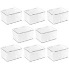 Alternate image 0 for mDesign Plastic Stackable Home, Office Supplies Storage Box, 8 Pack - Clear