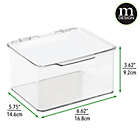 Alternate image 1 for mDesign Plastic Stackable Home, Office Supplies Storage Box, 8 Pack - Clear