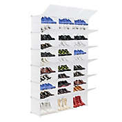 Inq Boutique 12-Tier Portable 72 Pair Shoe Rack Organizer 36 Grids Tower Shelf Storage
