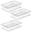 Alternate image 0 for mDesign Plastic Stackable Eyeglass Storage Organizer, 5 Sections, 3 Pack, Clear
