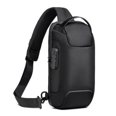 Stock Preferred Men's Sling Bookbag Waterproof Black. View a larger version of this product image.