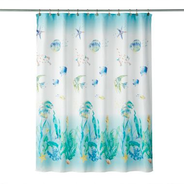 SKL Home Saturday Knight Ltd Ocean Watercolor Shower Curtain - 70x72", Multi. View a larger version of this product image.