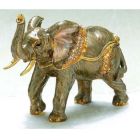 Alternate image 0 for Elephant Austrian Crystal Enameled African Wild Life Jewelery Trinket Box