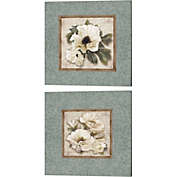 Great Art Now Silversage Flower by Elizabeth Medley 14-Inch x 14-Inch Canvas Wall Art (Set of 2)