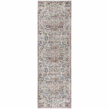 beige croix medallion area rug