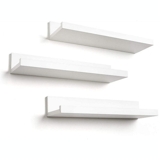 14 Inch Floating Wall Shelves White, Floating Wall Shelves For Photos