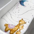Alternate image 2 for JumpOff Jo Fitted Bassinet Sheet, , 16" x 32" - Llama & Mama