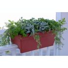 Alternate image 1 for The HC Companies 204764 Spx24Db0A10 Akro White Deck Rail Box Planter, 24