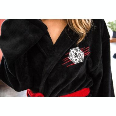 Dungeons & Dragons Dungeon Master Hooded Bathrobe for Men And Women   Soft Plush Spa Robe   Lightweight Fleece Housecoat With Belted Tie   One Size Fits Most Adults. View a larger version of this product image.