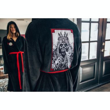 Dungeons & Dragons Dungeon Master Hooded Bathrobe for Men And Women   Soft Plush Spa Robe   Lightweight Fleece Housecoat With Belted Tie   One Size Fits Most Adults. View a larger version of this product image.