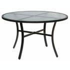Alternate image 0 for Garden Elements Bellevue Aluminum Rim 40" Round Glass Top Dining Table, Dark Taupe