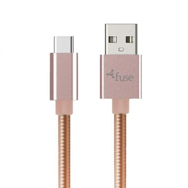 Fuse - Charge & Sync USB-C - A Metal 3ft (PINK). View a larger version of this product image.