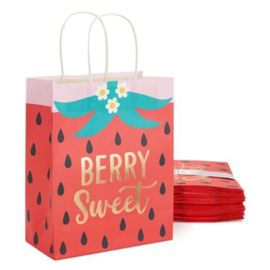 Sparkle And Bash Strawberry Gift Bags With Handles For Berry Sweet Birthday Party Favors 10 X 8 X 4 In 24 Pack Bed Bath Beyond