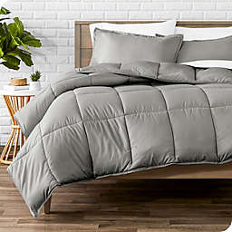 Bare Home Comforter Set - Goose Down Alternative - Ultra-Soft - Hypoallergenic - All Season Breathable Warmth (Twin/Twin XL, Light Grey)