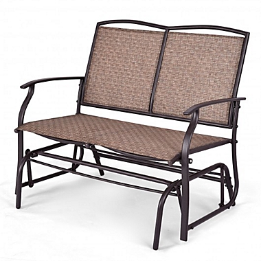 Costway Iron Patio Rocking Chair for Outdoor Backyard and Lawn. View a larger version of this product image.