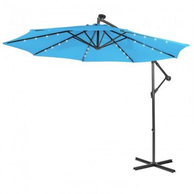 Hooya Imp.& Exp. 10 Feet Patio Solar Powered Cantilever Umbrella with Tilting System. View a larger version of this product image.