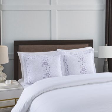 MarCielo 2 Pieces Quilted Embroidery Pillow Shams. View a larger version of this product image.