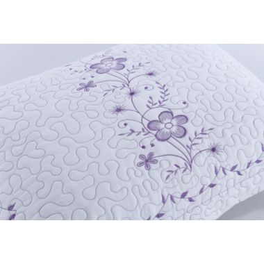 MarCielo 2 Pieces Quilted Embroidery Pillow Shams. View a larger version of this product image.
