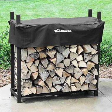48" Heavy-Duty Woodhaven Firewood Rack with Cover. View a larger version of this product image.