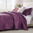 Alternate image 2 for Barefoot Bungalow Riviera Velvet Quilt and Pillow Sham Set, 3-Piece Full/Queen, Mauve