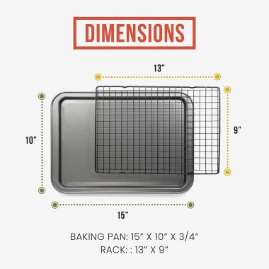 Chef Pomodoro Non-Stick Baking Sheet and Cooling Rack Set. View a larger version of this product image.